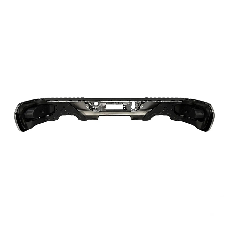 CHROME REAR BUMPER FOR CHEVY SILVERADO 1500 2019-2022 W/DUAL EXHAUST HOLE,W/SENSOR HOLE