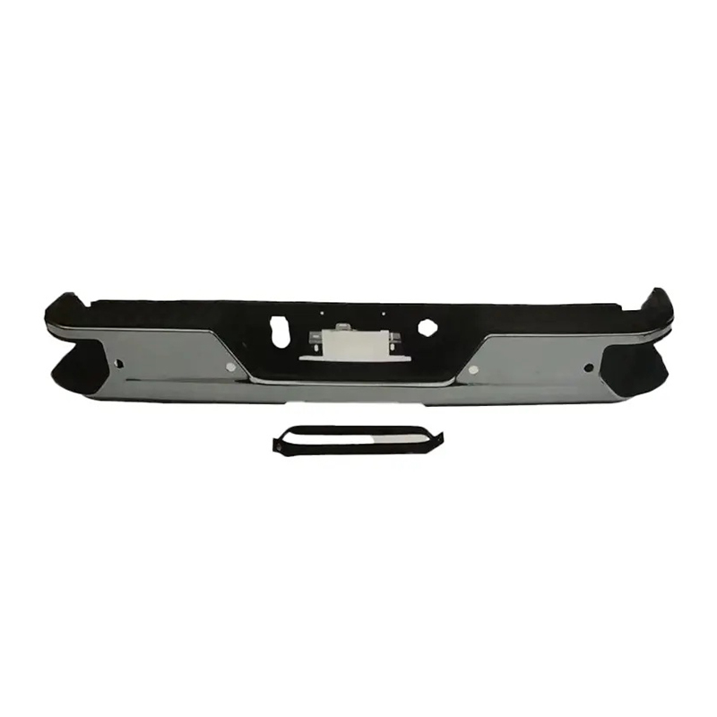 CHROME REAR BUMPER FOR CHEVY SILVERADO 1500 2019-2022 W/DUAL EXHAUST HOLE,W/SENSOR HOLE