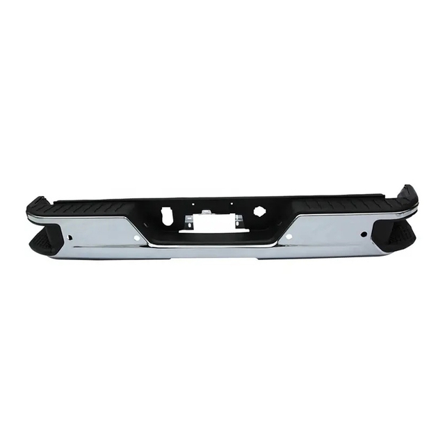 CHROME REAR BUMPER FOR CHEVY SILVERADO 1500 2019-2022 W/O DUAL EXHAUST HOLE,W/SENSOR HOLE