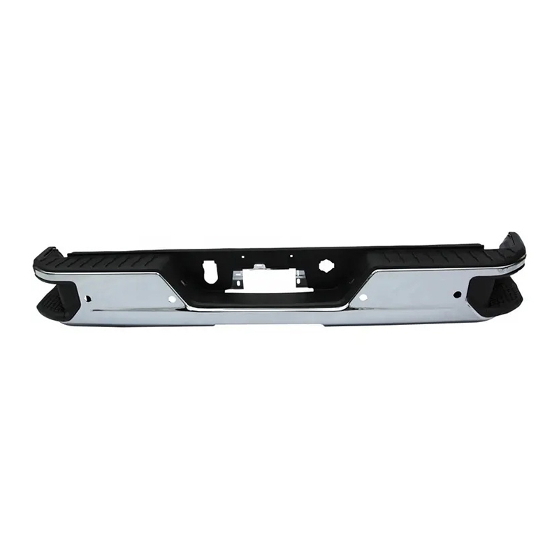 CHROME REAR BUMPER FOR CHEVY SILVERADO 1500 2019-2022 W/O DUAL EXHAUST HOLE,W/SENSOR HOLE