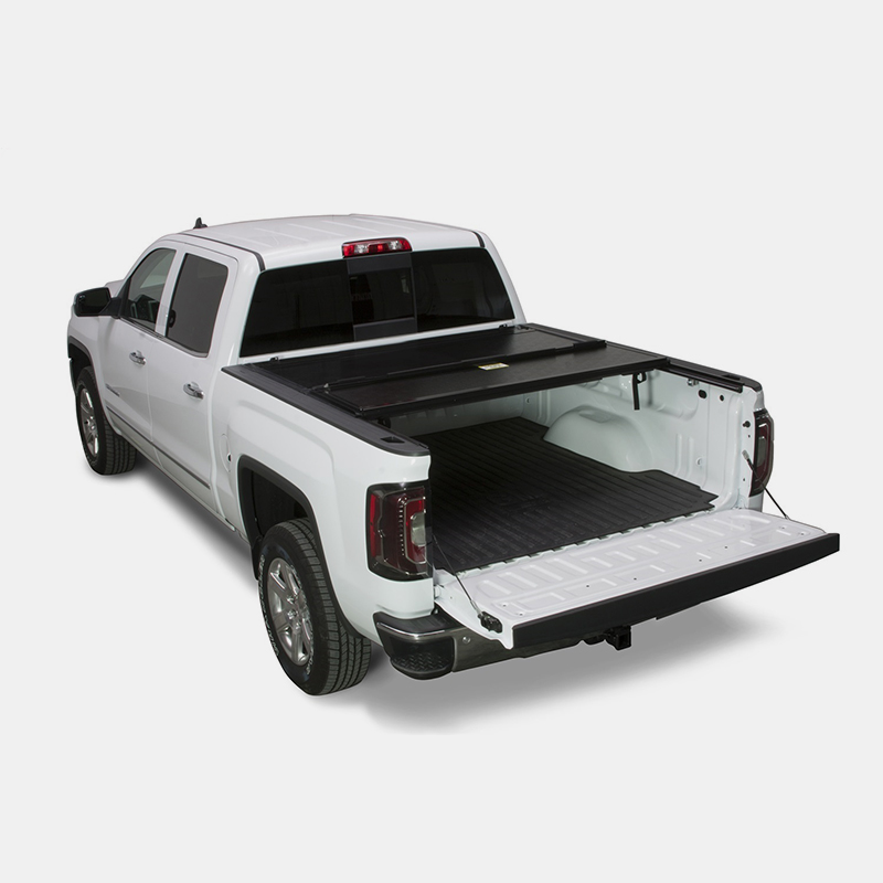 HaoLan Flip Back Hard Four-fold Tonneau Cover - Durable & Customizable Truck Bed Solution