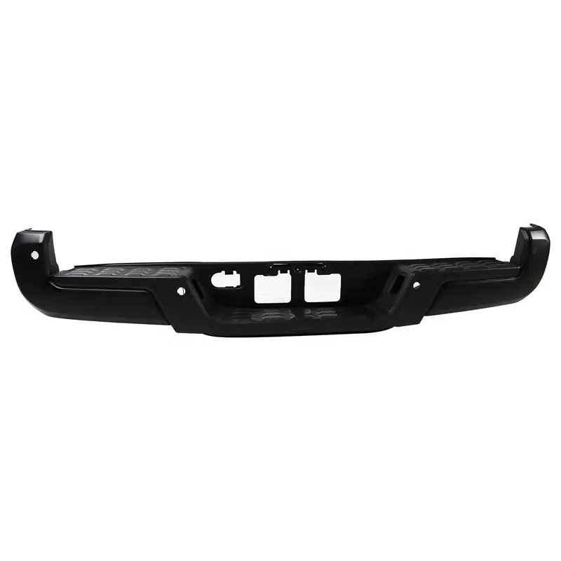 BLACK REAR BUMPER FOR TOYOTA TACOMA 2016-2020 W/SENSOR HOLE