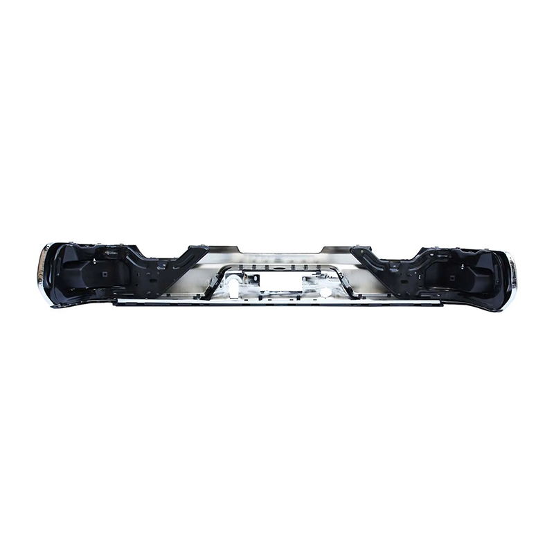 CHROME REAR BUMPER FOR CHEVY SILVERADO 1500 2019-2022 W/DUAL EXHAUST HOLE,W/O SENSOR HOLE