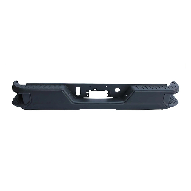 BLACK REAR BUMPER FOR CHEVY SILVERADO 1500 2019-2022 W/O DUAL EXHAUST HOLE,W/O SENSOR HOLE