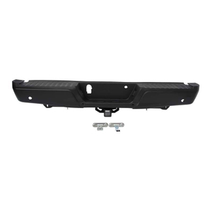 BLACK REAR BUMPER FOR FORD F-150 W/HEAVY DUTY TOW 2015-2020 ,W/SENSORS HOLES