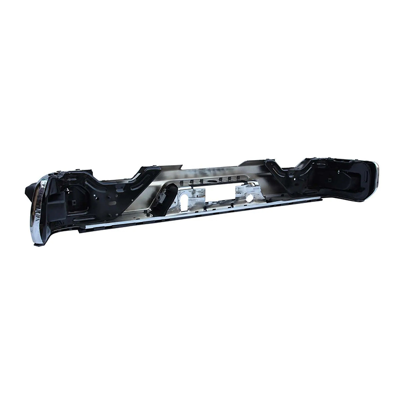 CHROME REAR BUMPER FOR CHEVY SILVERADO 1500 2019-2022 W/DUAL EXHAUST HOLE,W/O SENSOR HOLE