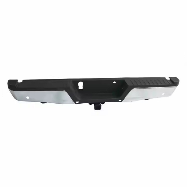 CHROME REAR BUMPER FOR FORD F-150 W/HEAVY DUTY TOW 2015-2020 ,W/SENSORS HOLES