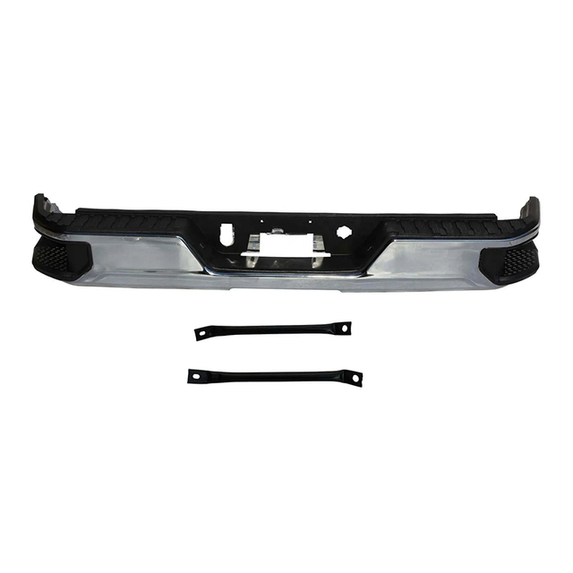 CHROME REAR BUMPER FOR CHEVY SILVERADO 1500 2019-2022 W/O DUAL EXHAUST HOLE,W/O SENSOR HOLE