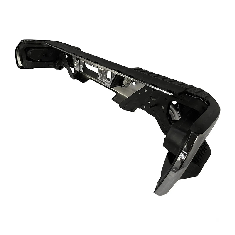 CHROME REAR BUMPER FOR CHEVY SILVERADO 1500 2019-2022 W/DUAL EXHAUST HOLE,W/SENSOR HOLE